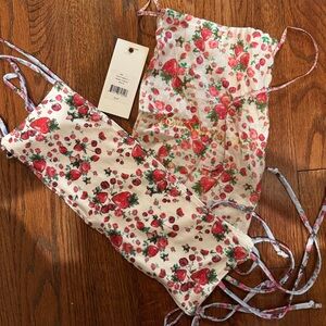 LOVESHACKFANCY Strawberry Berry Sundae Bikini Top 🍓